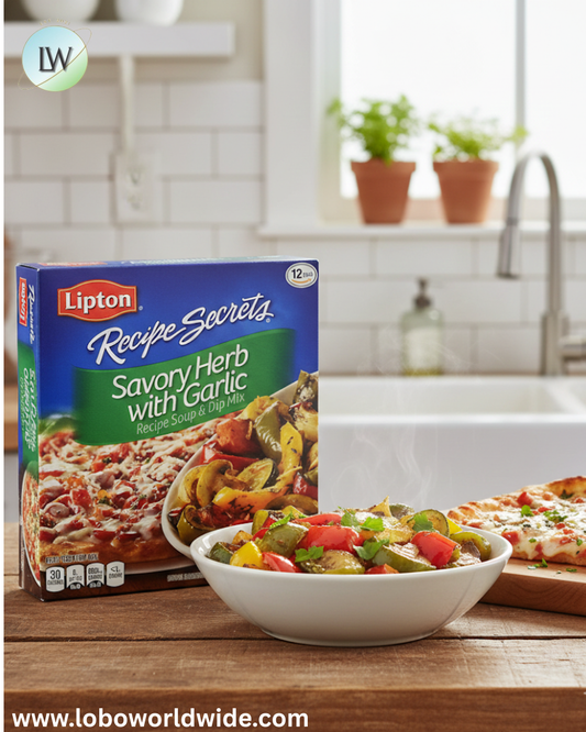 Recipe Secrets Lipton Recipe Soup and Dip Mix, Savory Herb with Garlic, 2.4oz (12 Packs)