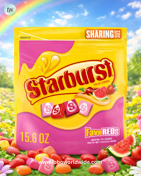 STARBURST FaveREDS Fruit Chews Candy, Chewy Candy, 15.6 oz Sharing Size Bag