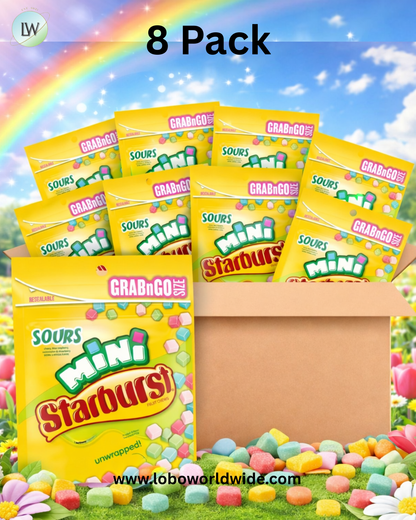 STARBURST Fruit Chews Candy - Minis, 8oz (Pack of 8) - Delicious STARBURST, Bulk Mini Candy, Bulk Box