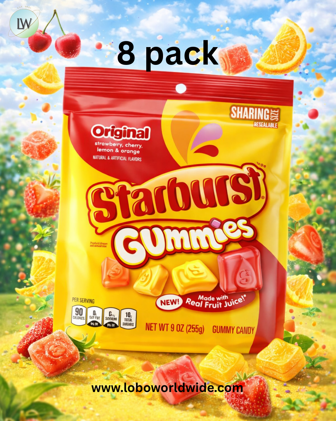 STARBURST Gummies, 5 oz Bag, Pink Snacks, Individually Wrapped Candy Bag (Pack of 12)