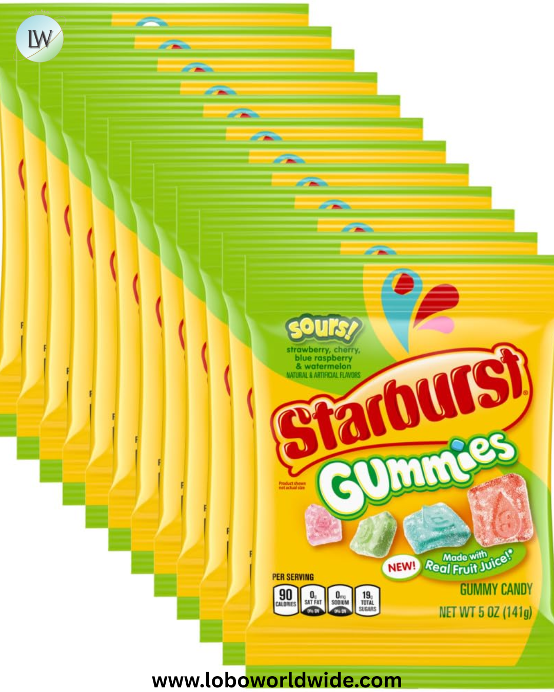 STARBURST Gummies, 5 oz Bag, Pink Snacks, Individually Wrapped Candy Bag (Pack of 12)