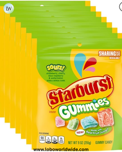 STARBURST Gummies, 5 oz Bag, Pink Snacks, Individually Wrapped Candy Bag (Pack of 12)