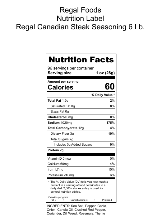 Regal Canadian Steak Seasoning (Various Sizes)