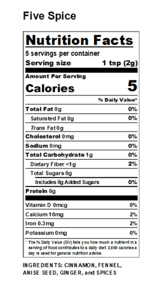 Regal Five Spice (Various Sizes)