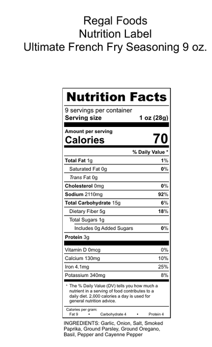 Regal Ultimate French Fry Seasoning (Various Sizes)