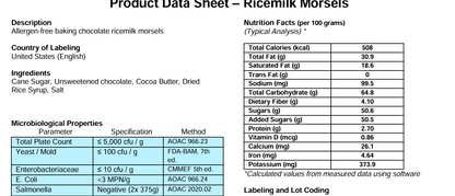 Enjoy Life Rice Milk Chocolate Chips, Vegan, 1M, 50 lb.