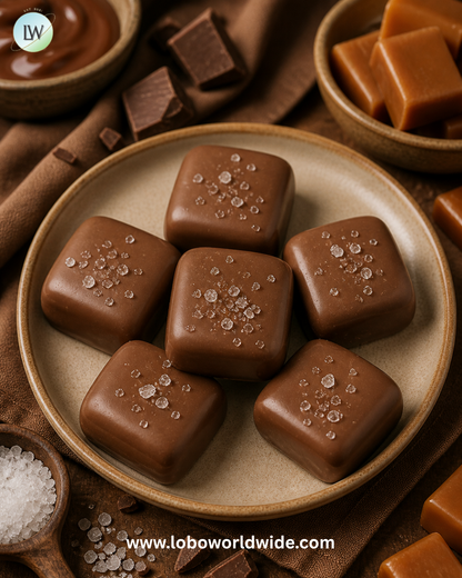 Sea Salt Vanilla Caramels Milk Chocolate by Asher's - 6lb