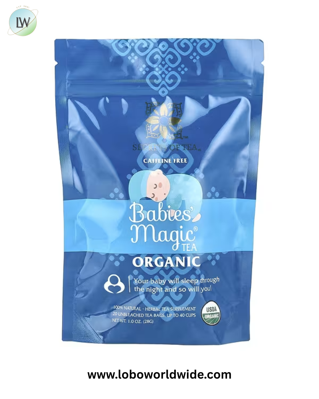 Secrets of Tea, Caffeine Free, 20 Unbleached Tea Bags, 1 oz (28 g)