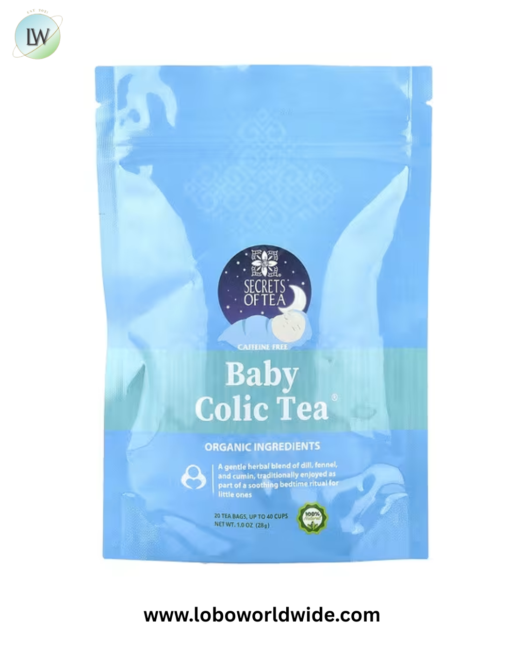 Secrets of Tea, Caffeine Free, 20 Unbleached Tea Bags, 1 oz (28 g)
