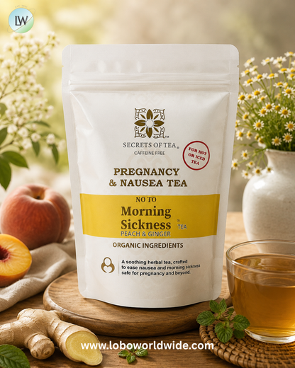 Secrets of Tea, No To Morning Sickness® Tea, Peach & Ginger, Caffeine Free, 20 Unbleached Tea Bags, 1.47 oz (41 g)