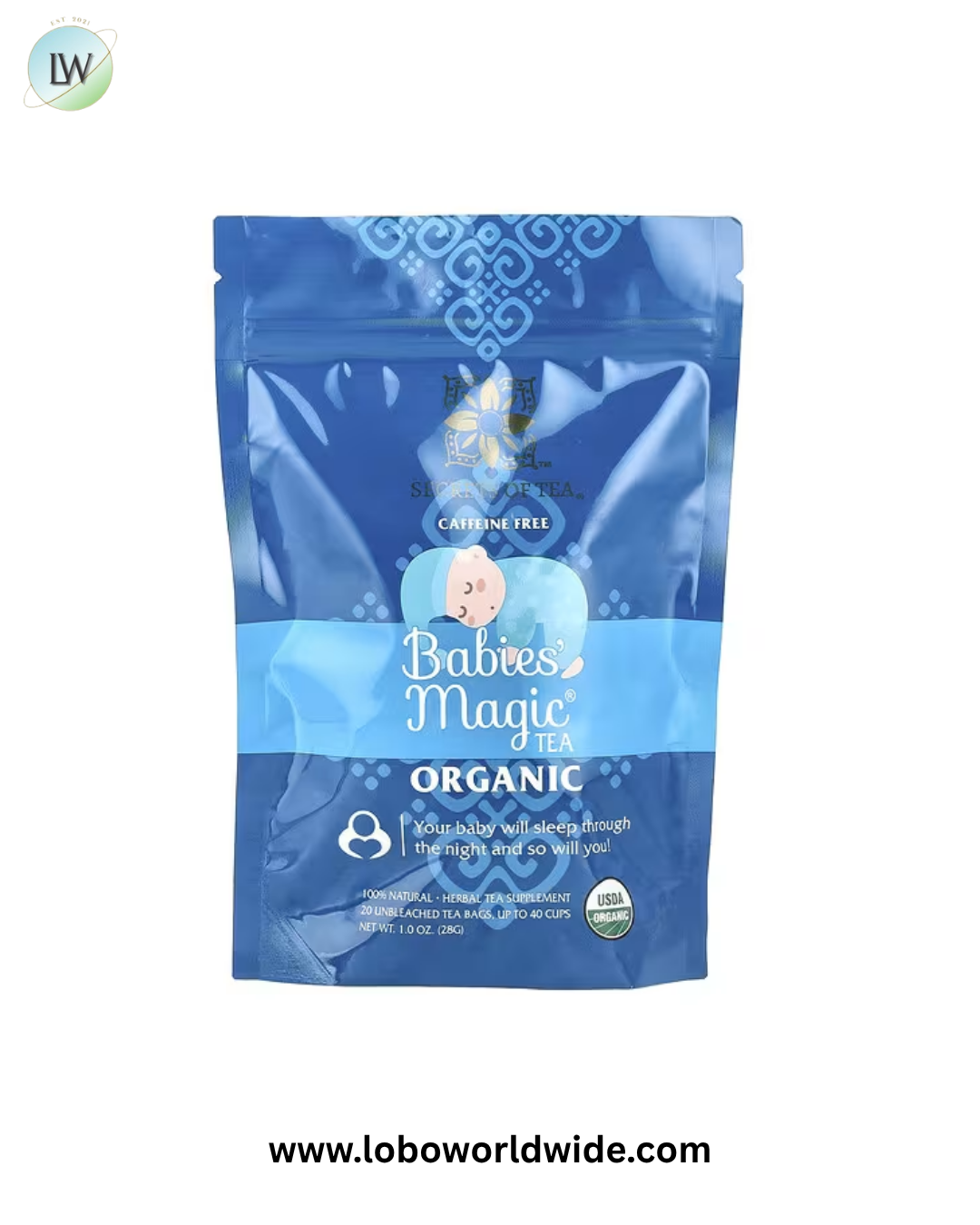 Secrets of Tea, Organic Babies' Magic® Tea, Caffeine Free, 20 Unbleached Tea Bags, 1 oz (28 g)