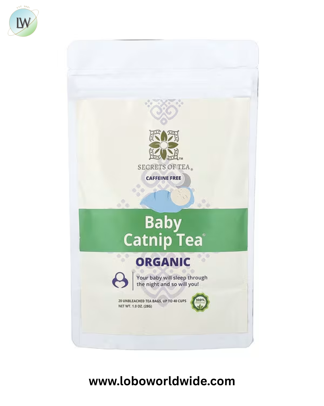 Secrets of Tea, Caffeine Free, 20 Unbleached Tea Bags, 1 oz (28 g)