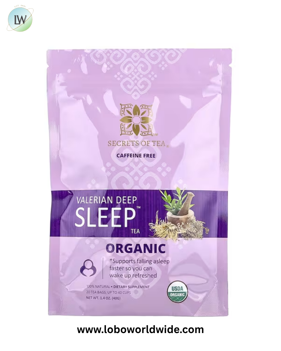Secrets of Tea, Sleep™ Tea, Caffeine Free, 20 Tea Bags, 1.4 oz (40 g)