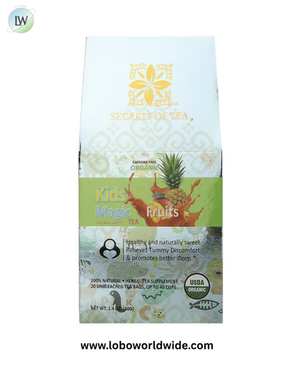 Secrets of Tea, Organic, Kids Magic™ Tea, Fruits, Caffeine Free, 20 Tea Bags, 1.4 oz (40 g)