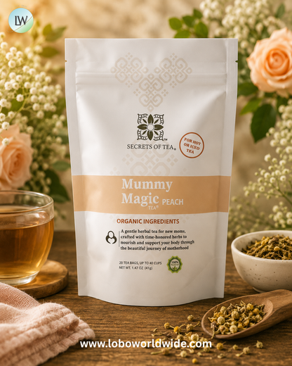 Secrets of Tea, Slim Tea, Mummy Magic® Tea, Peach, 20 Unbleached Tea Bags, 1.47 oz (41 g)