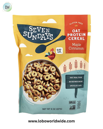Seven Sundays, Oat Protein Cereal, Maple Cinnamon, 8 oz (227 g)