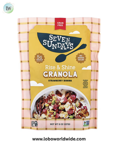 Seven Sundays, Rise & Shine Granola, Strawberry Banana, 8 oz (227 g)