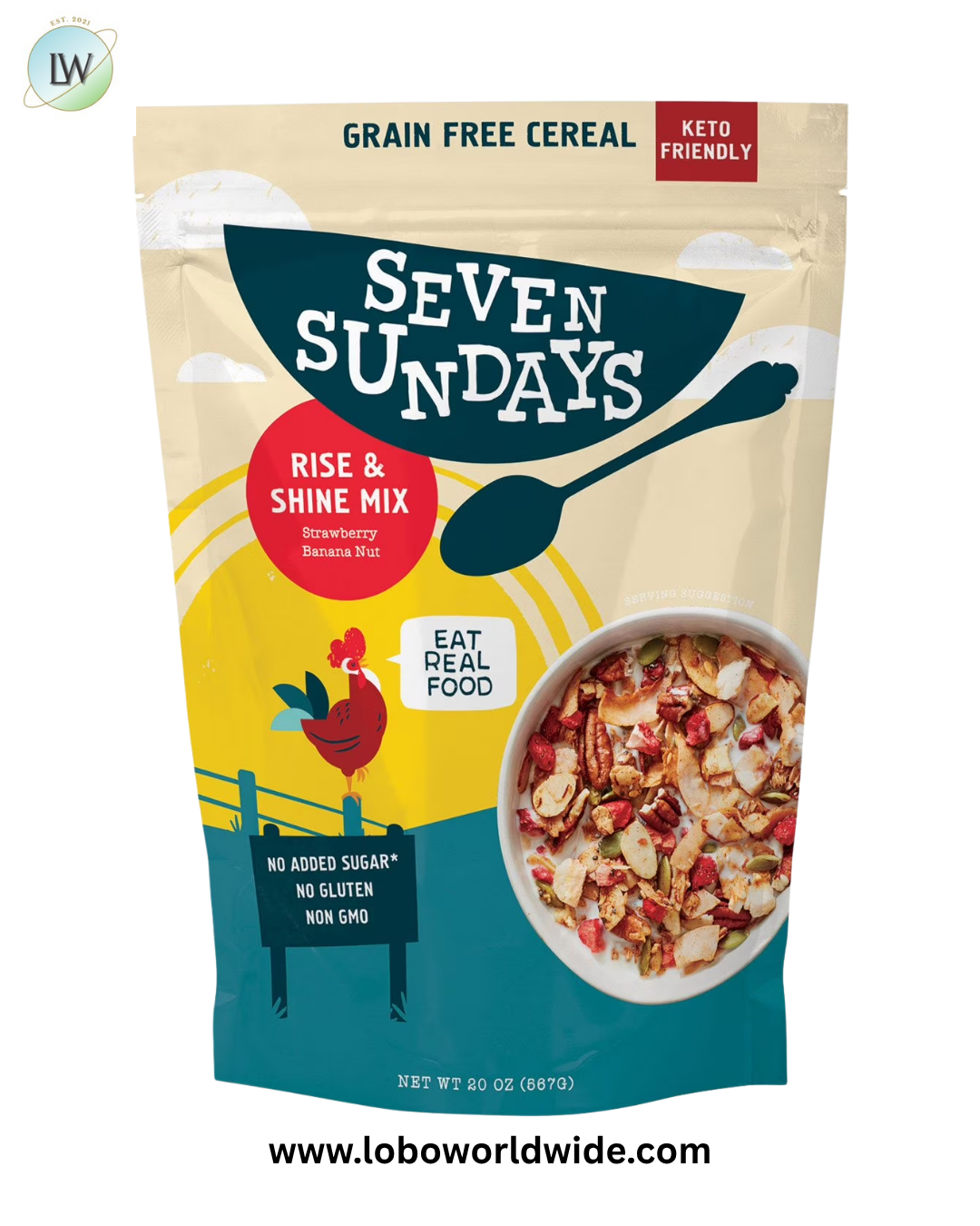Seven Sundays Keto Rise and Shine Granola Cereal, 20 oz.