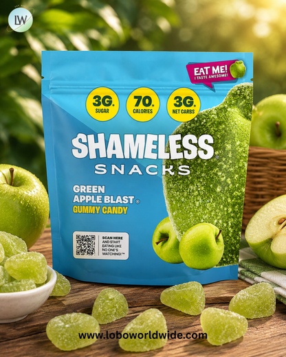Shameless Snacks, Gummy Candy, 6 Bags, 1.8 oz (50 g) Each