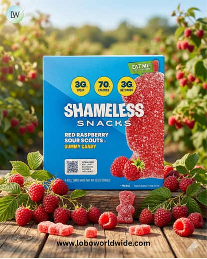 Shameless Snacks, Gummy Candy, 6 Bags, 1.8 oz (50 g) Each