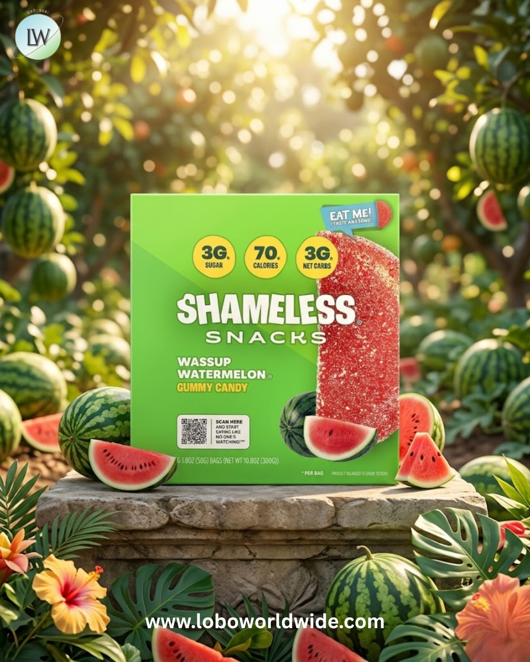 Shameless Snacks, Gummy Candy, 6 Bags, 1.8 oz (50 g) Each