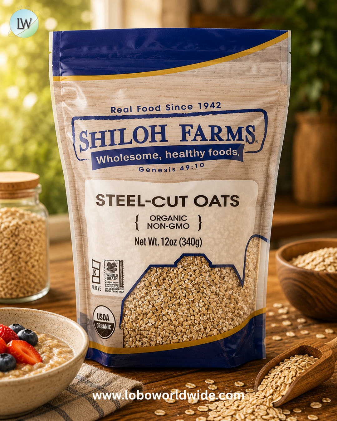 Shiloh Farms, Organic Steel-Cut Oats, 12 oz (340 g)