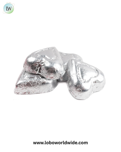 Silver Mini Chocolate Hearts