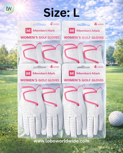 Member's Mark Women's 4 pk. Elite Premium Golf Gloves, Choose Size