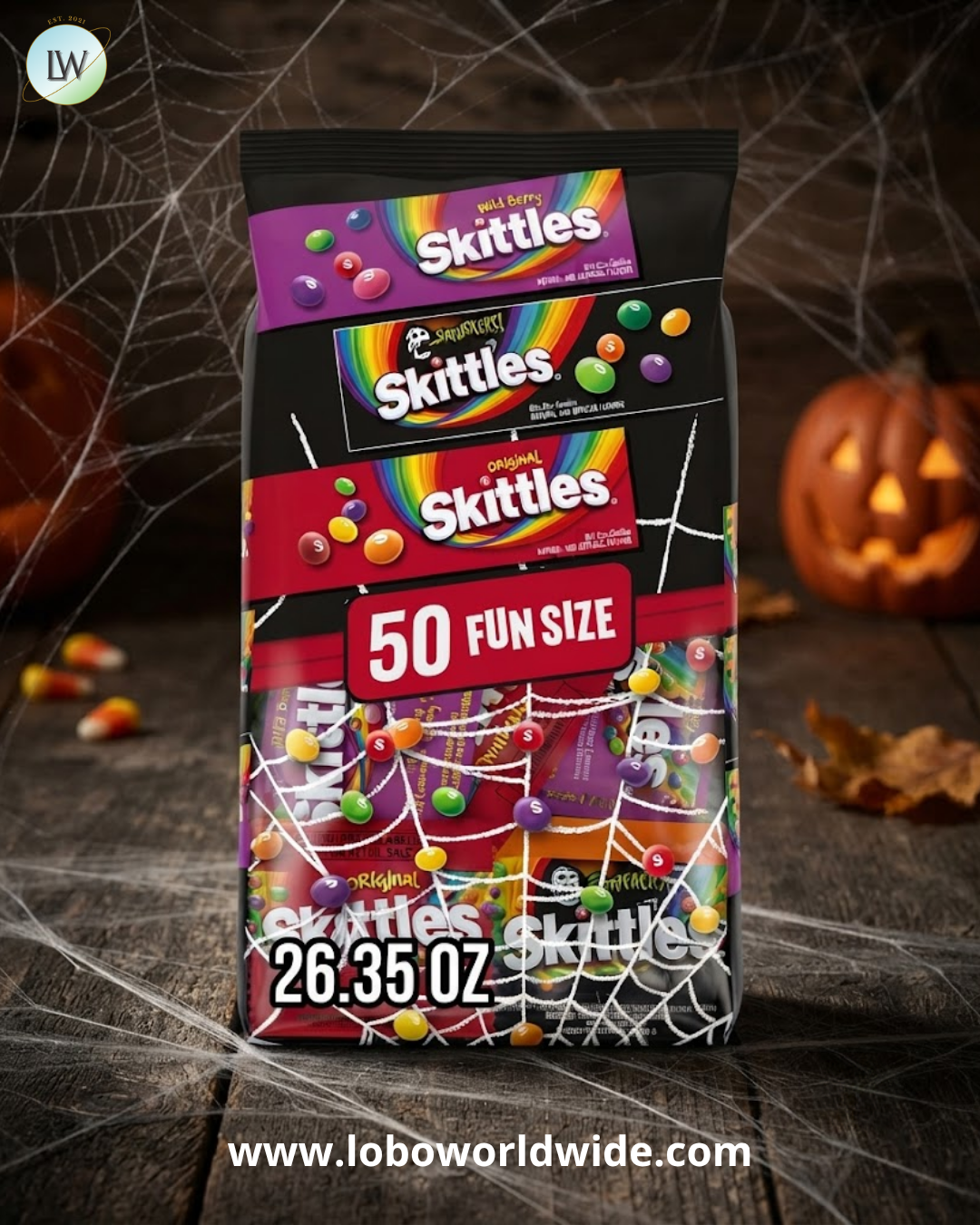 Skittles Halloween Variety Funsize Pack, 26.35 oz. (50 Pcs.)