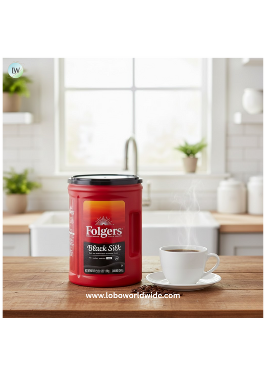 Folgers Dark Roast Ground Coffee, Black Silk, 40.3 oz.