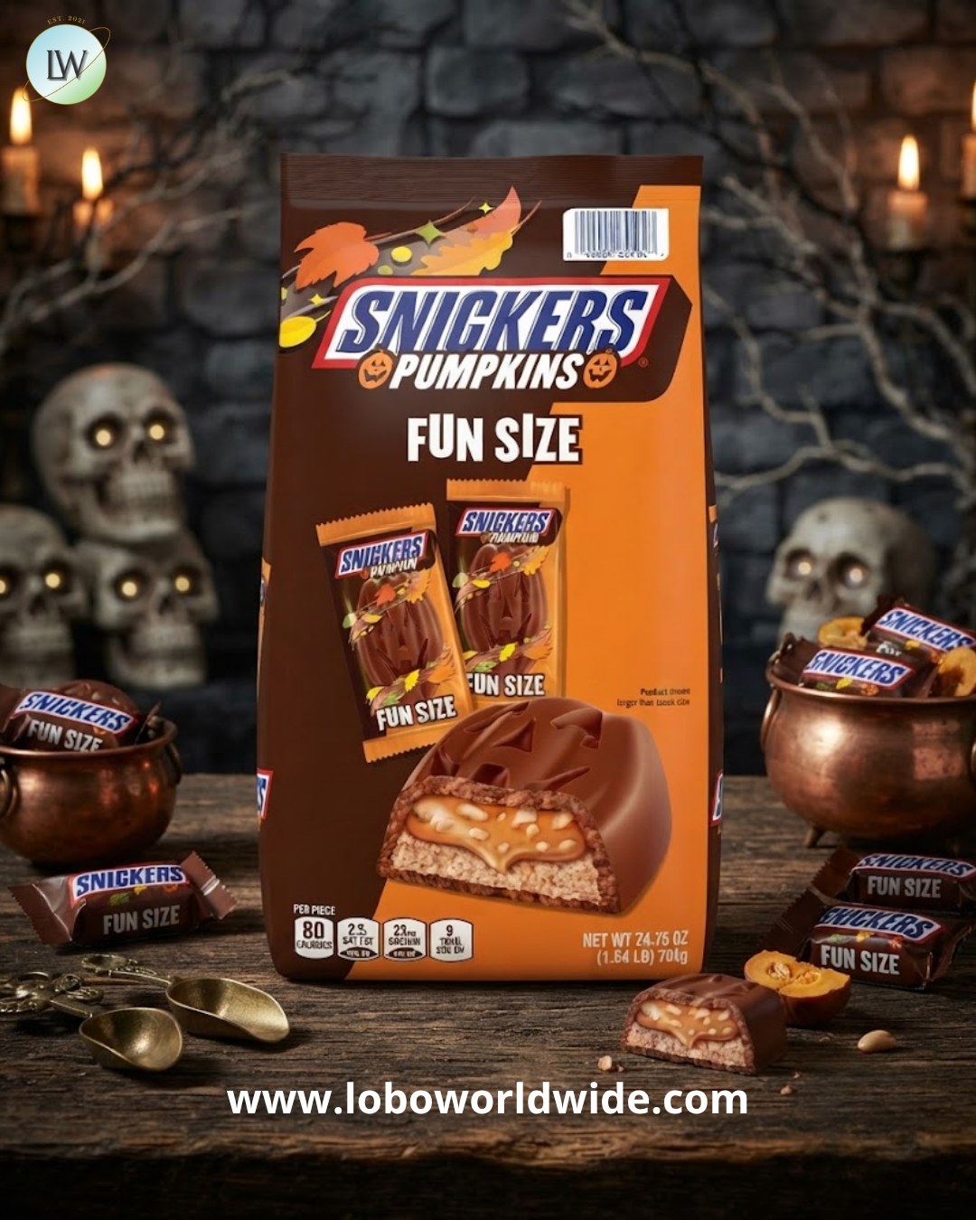 Snickers Pumpkins Fun Size Milk Chocolate Bars, 24.75 oz. (43 Pcs.)