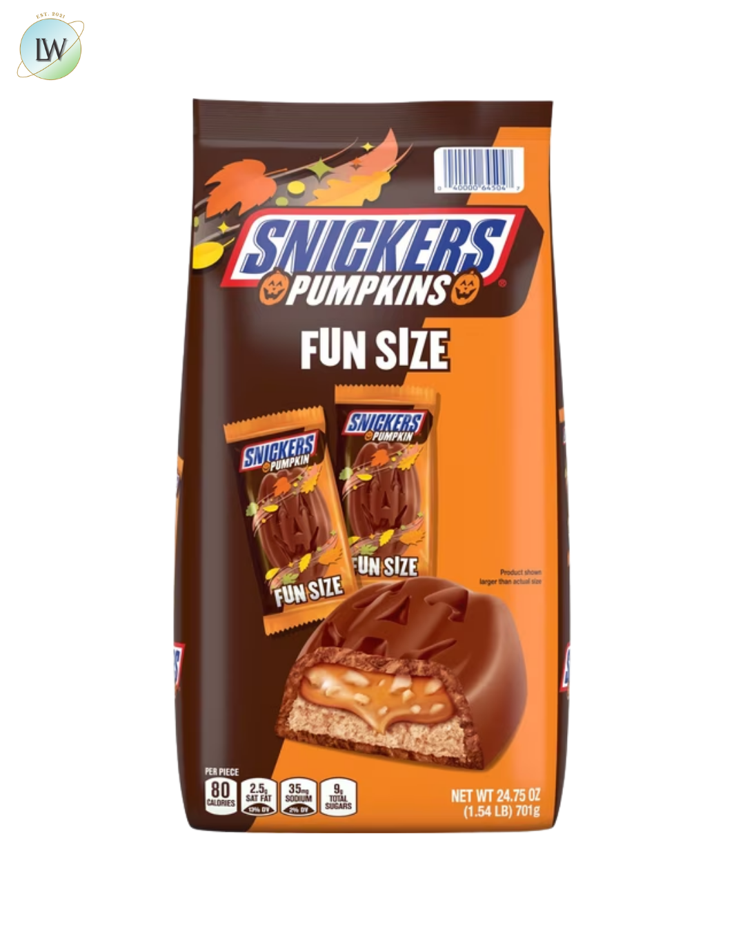 Snickers Pumpkins Fun Size Milk Chocolate Bars, 24.75 oz. (43 Pcs.)