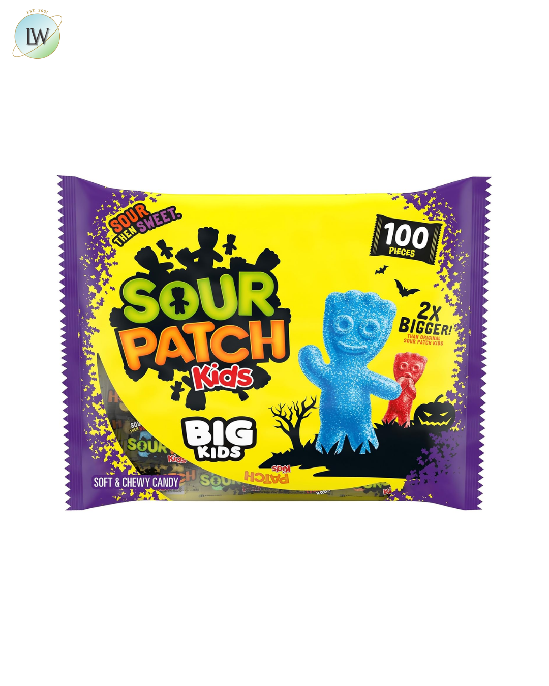 Sour Patch Kids Big Kids Halloween Gummies, 0.19 oz, 100 ct.