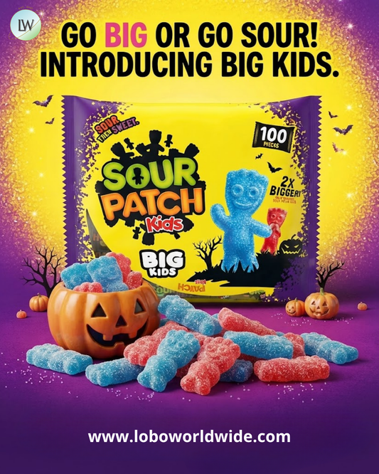 Sour Patch Kids Big Kids Halloween Gummies, 0.19 oz, 100 ct.