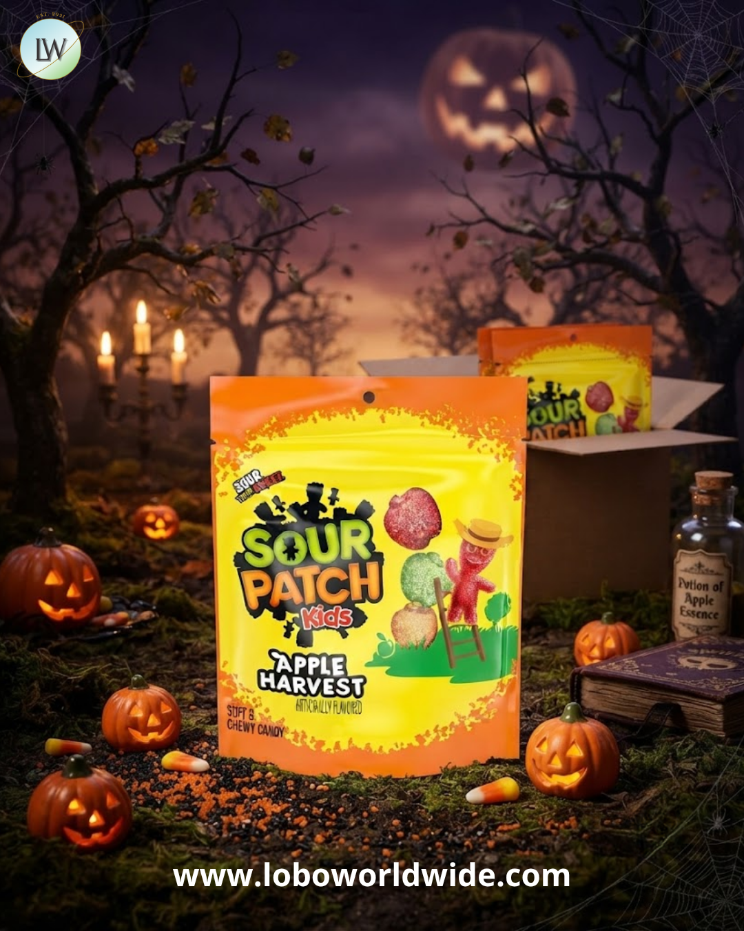 Sour Patch Kids Candy, Apple Harvest, 10 oz, 6 pk.