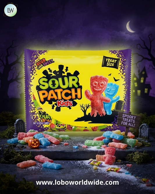Sour Patch Kids Gummy Halloween Candy, 0.44 oz, 22 ct.
