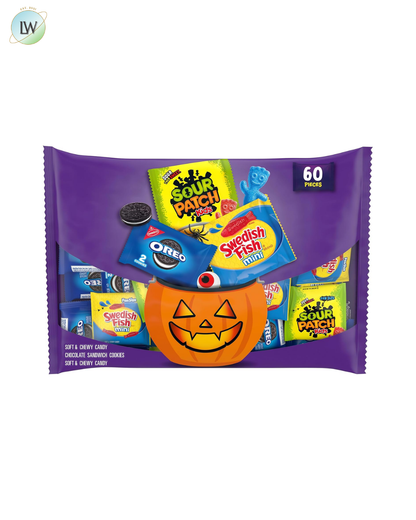 Sour Patch Kids, Swedish Fish Candy & Oreo Cookies Variety Pack, 60 ct.