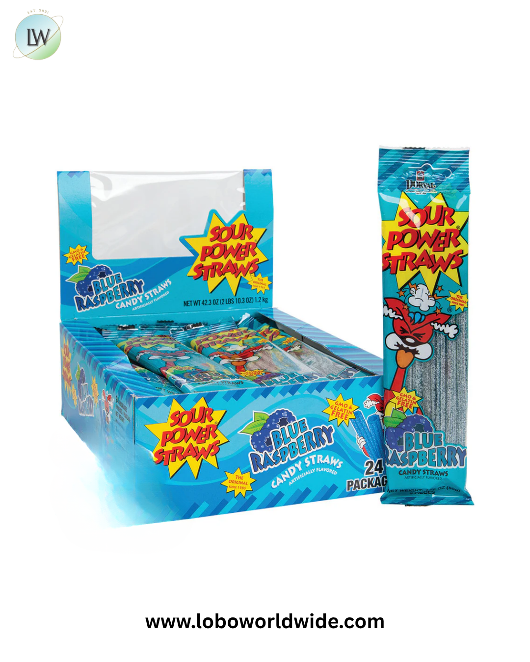 Sour Power Straws - 24ct