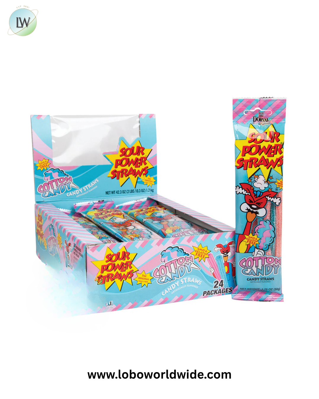 Sour Power Straws - 24ct