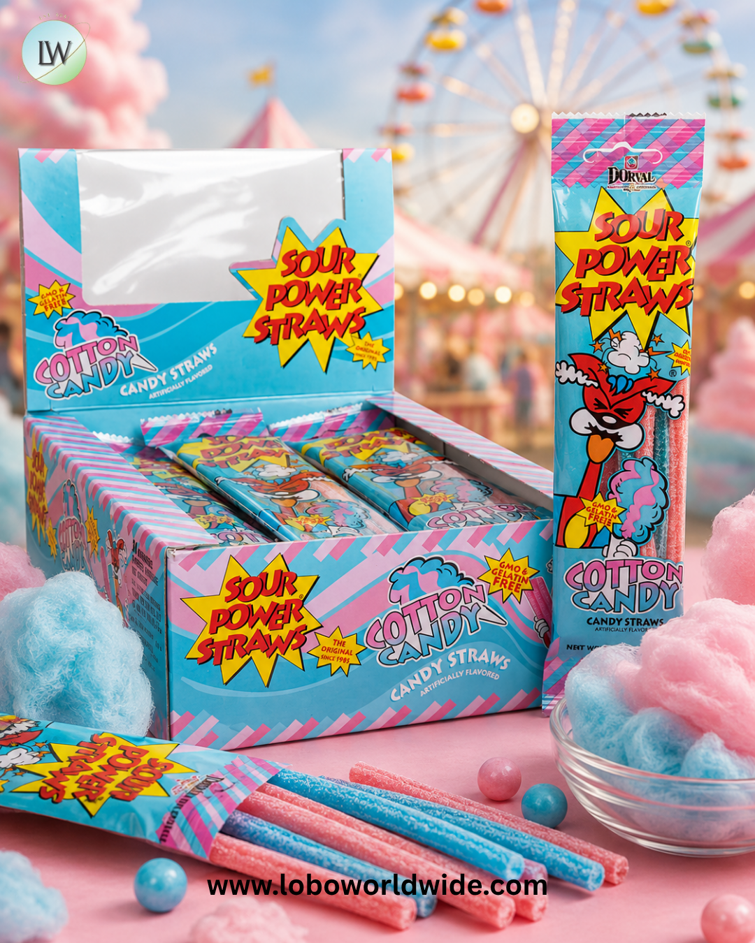 Sour Power Straws - 24ct
