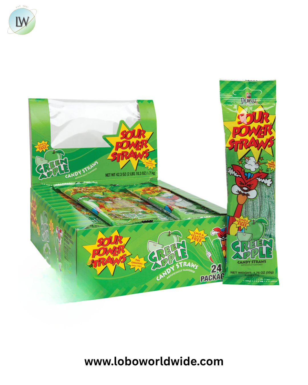 Sour Power Straws - 24ct