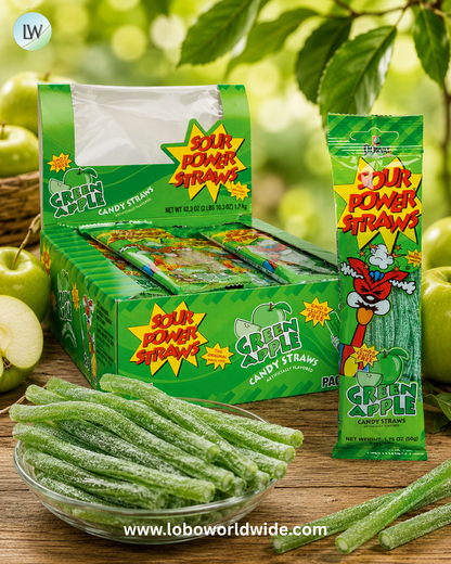 Sour Power Straws - 24ct