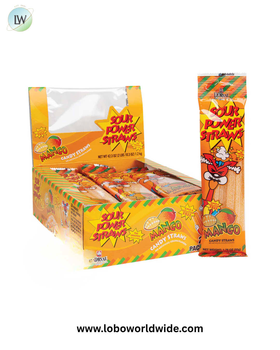 Sour Power Straws - 24ct