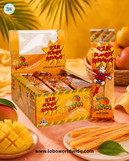 Sour Power Straws - 24ct