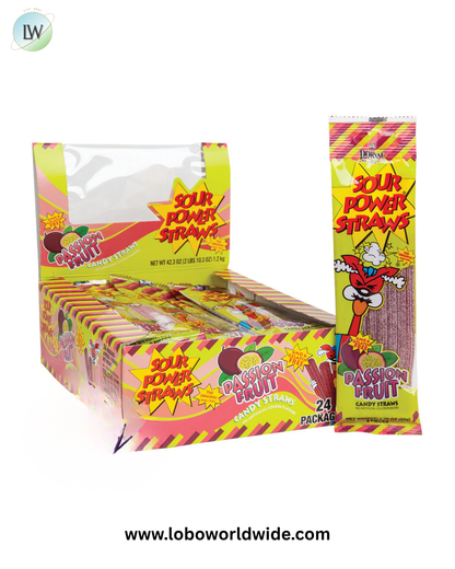 Sour Power Straws - 24ct