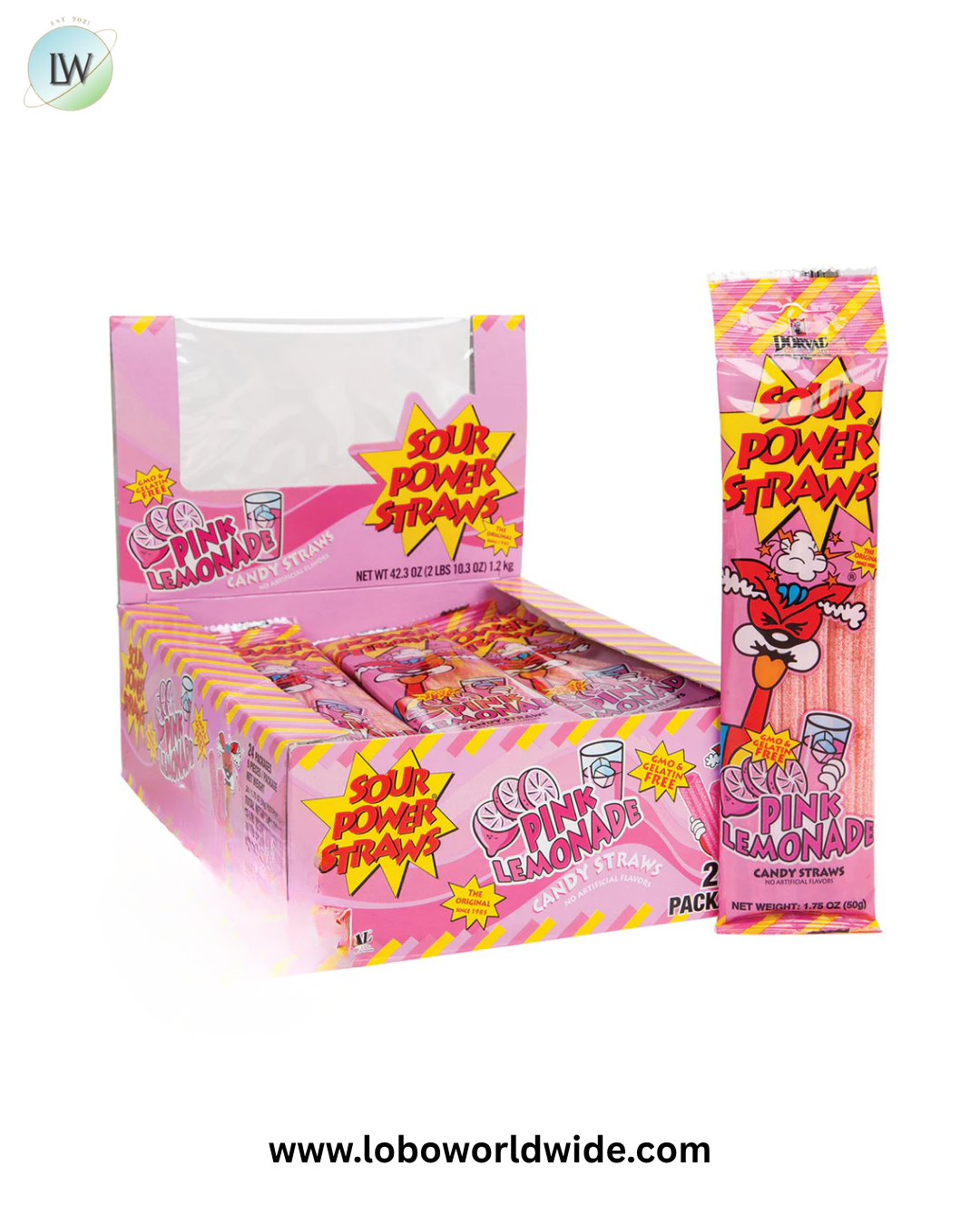 Sour Power Straws - 24ct