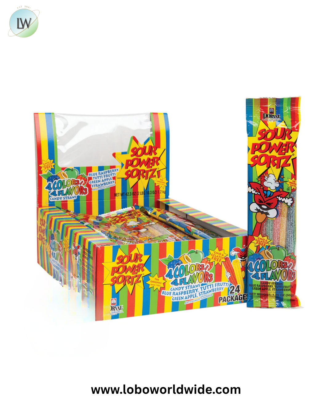 Sour Power Straws - 24ct