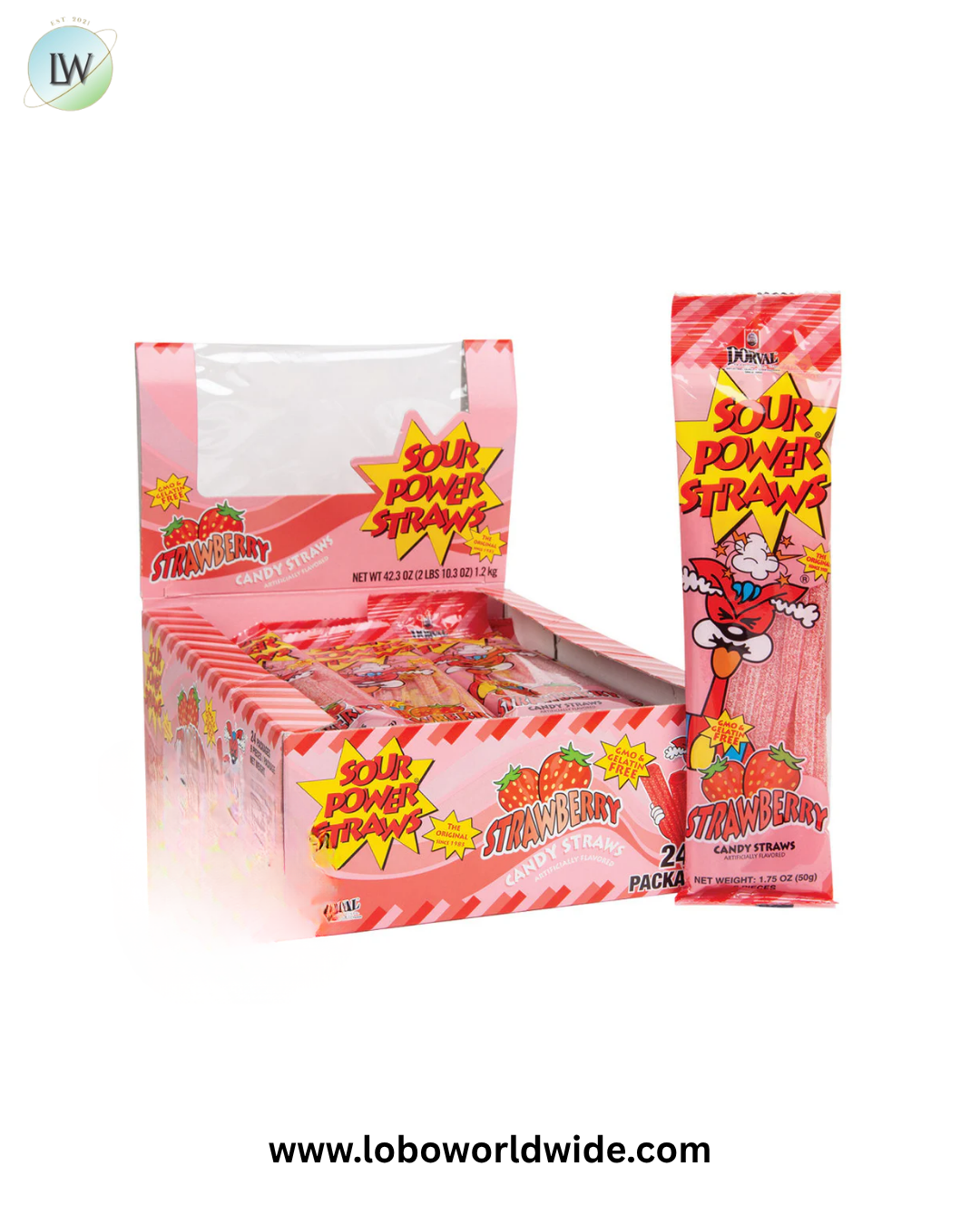 Sour Power Straws - 24ct