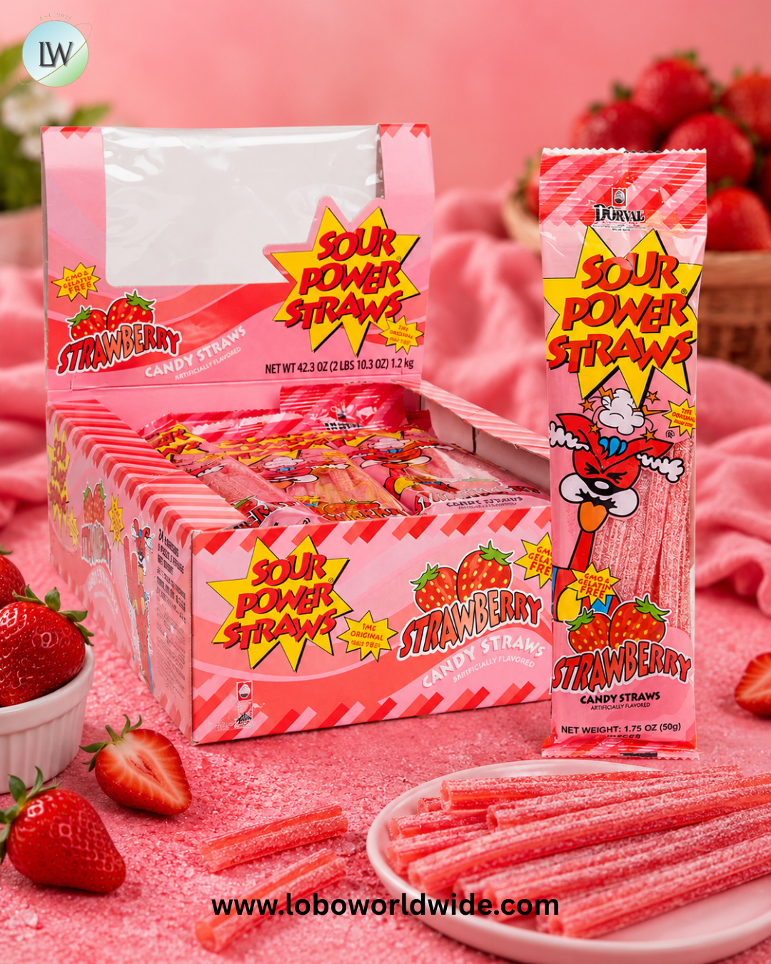 Sour Power Straws - 24ct