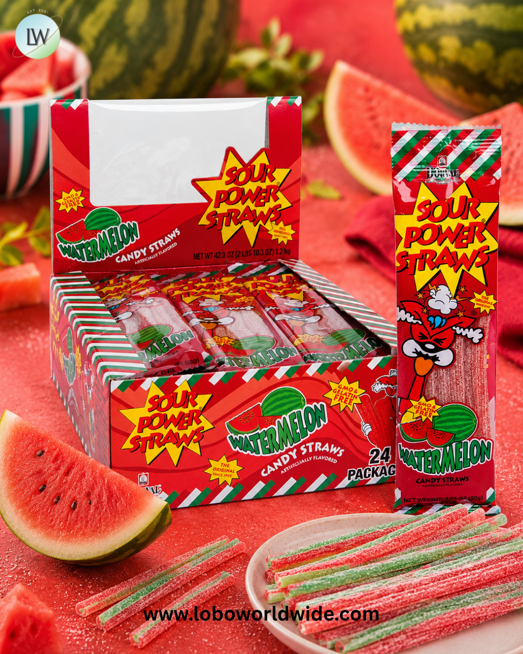 Sour Power Straws - 24ct